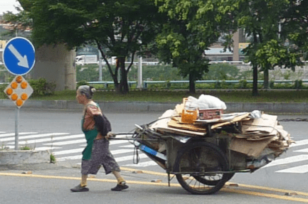 South Korean eldery trash